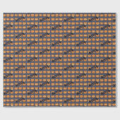 Grappige Jack O Lantern Gelukkig Halloween! Pompoe Cadeaupapier (Vlak)