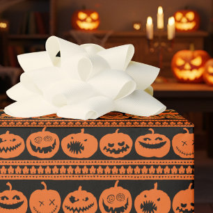 Grappige Jack O Lanterns Halloween Pompoen Patroon Cadeaupapier