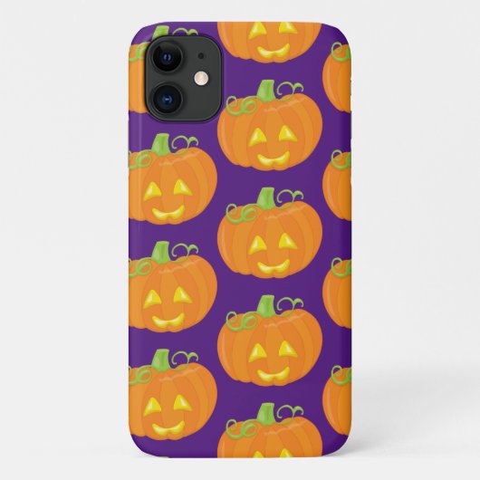 Grappige Jack O'Lantern Pompoen Halloween Patroon Case-Mate iPhone Case (Achterkant)