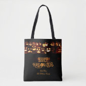 Grappige Jack o'Lantern pompoenen Happy Halloween Tote Bag (Voorkant)