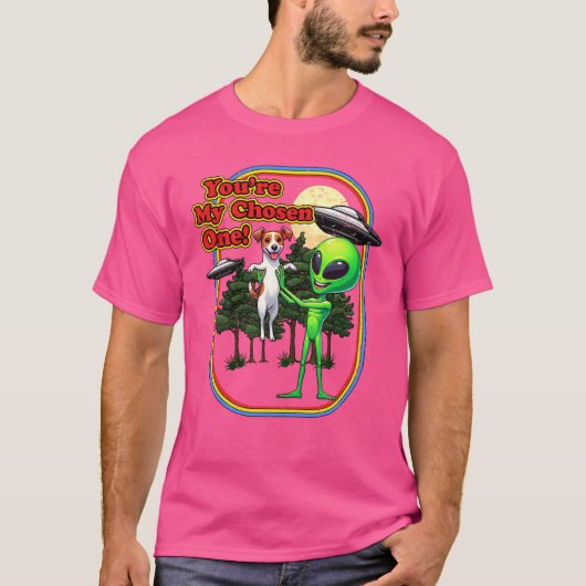 Grappige Jack Russel Alien Jij Bent Uitverkorene U T-shirt (Voorkant)