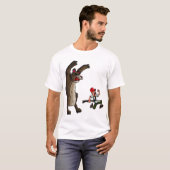 Grappige jager en beer shirt (Voorkant volledig)