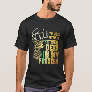 Grappige jager papa ik ben in fitness herten diepv t-shirt