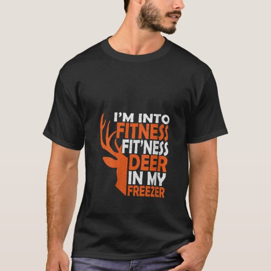 Grappige jager papa ik ben in fitness herten diepv t-shirt (Voorkant)