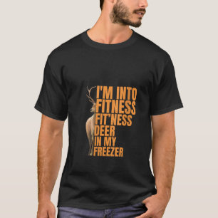 Grappige jager papa ik ben in fitness herten diepv t-shirt