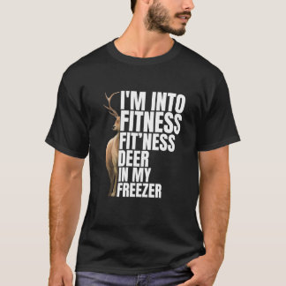 Grappige jager papa ik ben in fitness herten diepv t-shirt