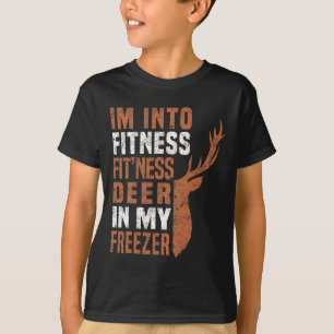 Grappige jager papa ik ben in fitness herten diepv t-shirt