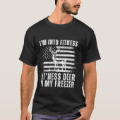 Grappige jager papa ik ben in fitness herten diepv t-shirt (Voorkant)