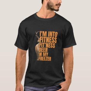 Grappige jager papa ik ben in fitness herten diepv t-shirt