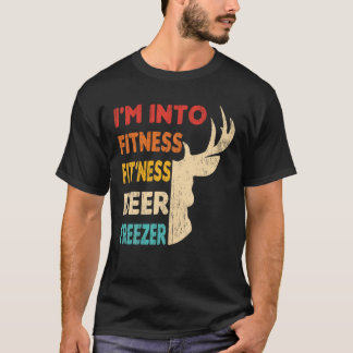 Grappige jager papa ik ben in fitness herten diepv t-shirt