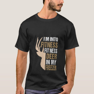 Grappige jager papa ik ben in fitness herten diepv t-shirt