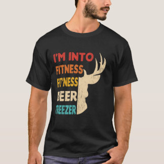 Grappige jager papa ik ben in fitness herten diepv t-shirt
