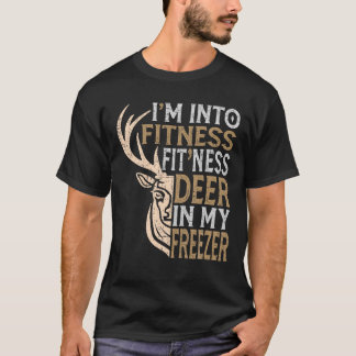 Grappige jager papa ik ben in fitness herten diepv t-shirt