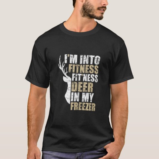 Grappige jager papa ik ben in fitness herten diepv t-shirt (Voorkant)