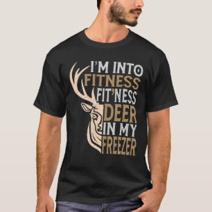 Grappige jager papa ik ben in fitness herten diepv t-shirt