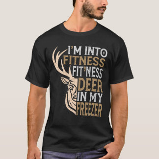 Grappige jager papa ik ben in fitness herten diepv t-shirt