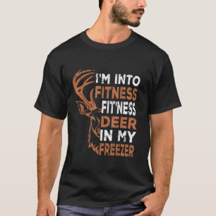 Grappige jager papa ik ben in fitness herten diepv t-shirt