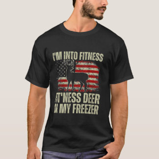 Grappige jager papa ik ben in fitness herten diepv t-shirt