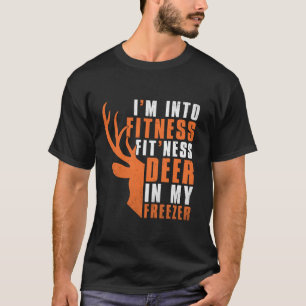 Grappige jager papa Im in fitness herten in mijn v T-shirt