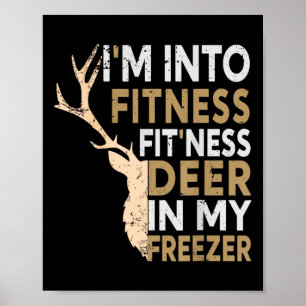 Grappige Jager Vader Ik Doe Aan Fitness Hert Diepv Poster