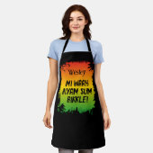 Grappige Jamaicaanse Rasta Cook en Chef Food Quote Schort (Gedragen)