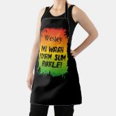 Grappige Jamaicaanse Rasta Cook en Chef Food Quote Schort (Insitu)
