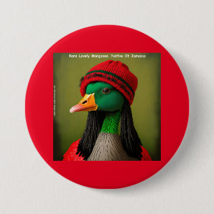 Grappige Jamaicaanse Reggae Mangoest Canadese Gans Ronde Button 7,6 Cm