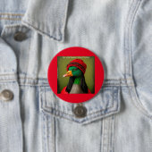 Grappige Jamaicaanse Reggae Mangoest Canadese Gans Ronde Button 7,6 Cm (In situ)