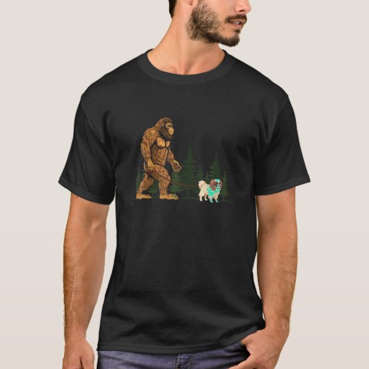 Grappige japans kin bigfoot hond lopen hond mam da t-shirt (Voorkant)