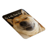 grappige Japanse akita hond met een leuke glimlach Magneet (Rechterzijde)