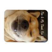 grappige Japanse akita hond met een leuke glimlach Magneet (Horizontaal)