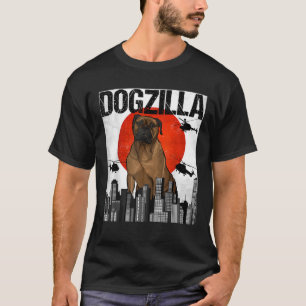 Grappige  Japanse Dogzilla Bullmastiff T-shirt