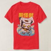 Grappige Japanse Kaiju toiletpapier Monster Style T-shirt (Design voorkant)