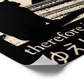 Grappige Japanse kat meme ik denk niet dat daarom  Poster (Hoek)