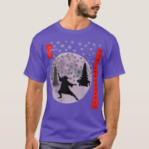 grappige Japanse kerstman Ninja-strijder samurai T-shirt