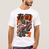 Grappige Japanse Sushi Dragon Roll T-shirt (Voorkant)