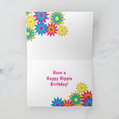 Grappige jaren 60 Bloemkracht Gelukkige Hippie Ver Kaart (Binnen)