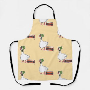 Grappige jaren 80 Bonnet Grappige Keuken Gans Patr Schort