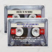 Grappige jaren 80 Cassette Mixtape 40ste verjaarda Kaart (Voorkant / Achterkant)