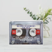 Grappige jaren 80 Cassette Mixtape 40ste verjaarda Kaart (Staand voorkant)