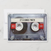 Grappige jaren '80 Cassette Mixtape Party Kaart (Achterkant)