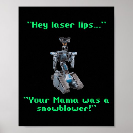 Grappige jaren 80 Sarcasme Robotics 5 Johnny Novel Poster (Voorkant)