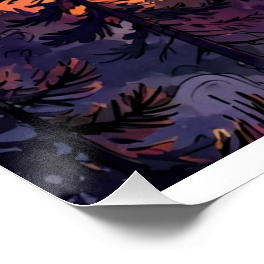 Grappige Jersey Devil Cryptid Poster (Hoek)