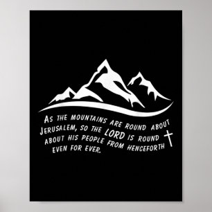Grappige Jerusalem Bergen Heer Kruis Jezus Christu Poster