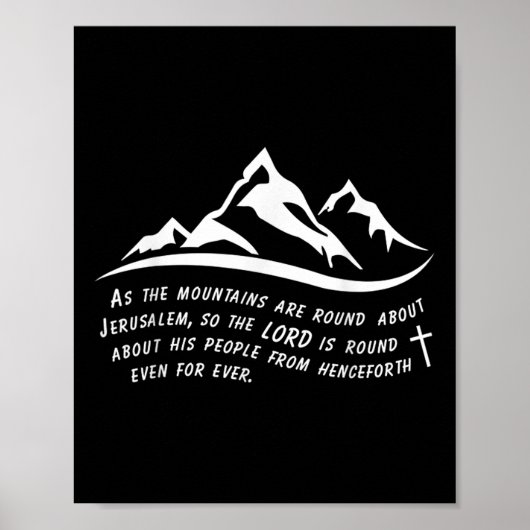 Grappige Jerusalem Bergen Heer Kruis Jezus Christu Poster (Voorkant)
