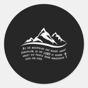 Grappige Jerusalem Bergen Heer Kruis Jezus Christu Ronde Sticker