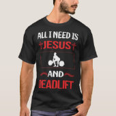 Grappige Jesus Deadlift T-shirt (Voorkant)