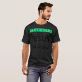 Grappige Jesus en volleybal Christelijke sport cit T-shirt (Voorkant volledig)
