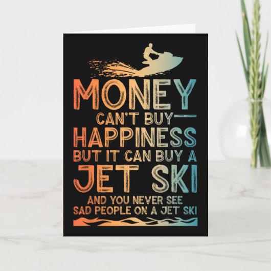 Grappige Jet Ski-kunst voor mannen vrouwen kindere Kaart (Voorkant)
