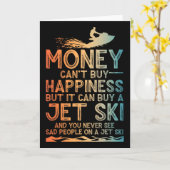Grappige Jet Ski-kunst voor mannen vrouwen kindere Kaart (Gele Bloem)